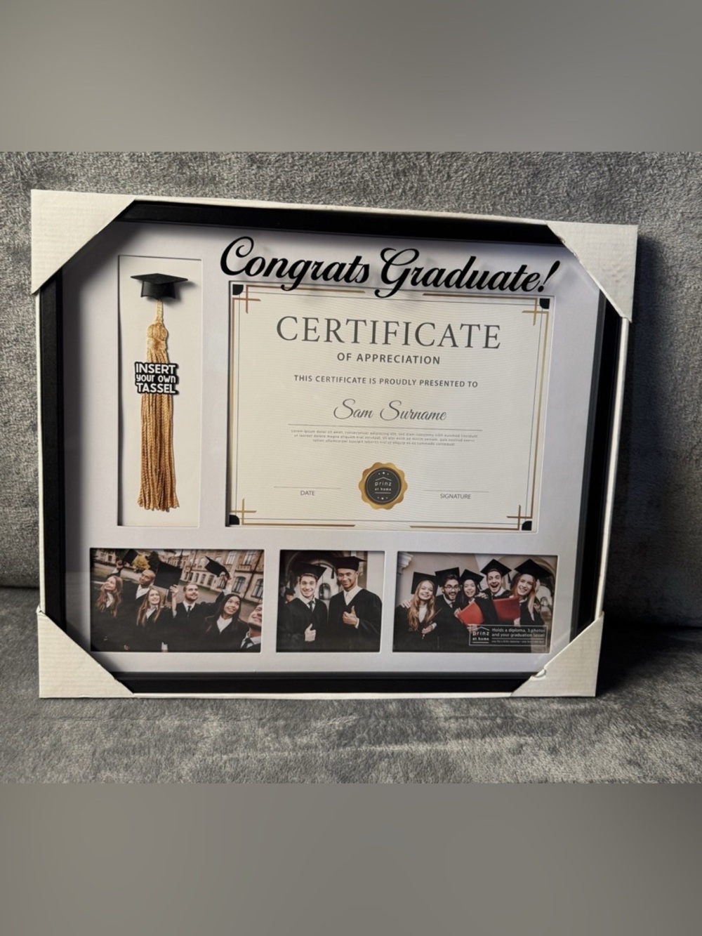 Prinz Graduation Diploma and Photo Frame